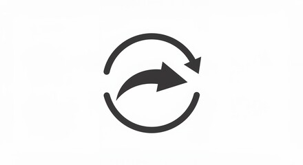 Obraz premium Dark gray circular arrow icon
