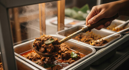 Fototapeta premium Delicious Indonesian Rendang A Culinary Delight