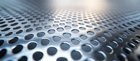 Abstract metal texture with circular perforations