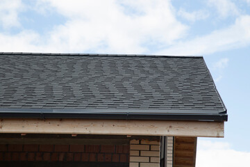 Soft roof. Modern roof for a house.