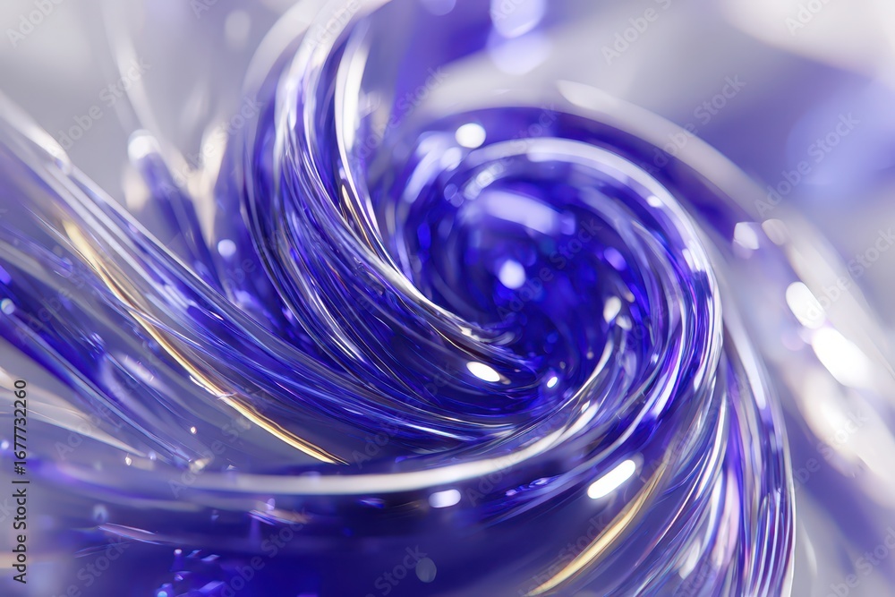 Poster abstract purple and white swirling glass texture with bokeh, a mesmerizing and dynamic background fo