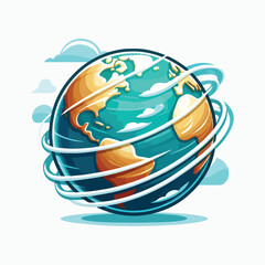 Vector image of the earth globe