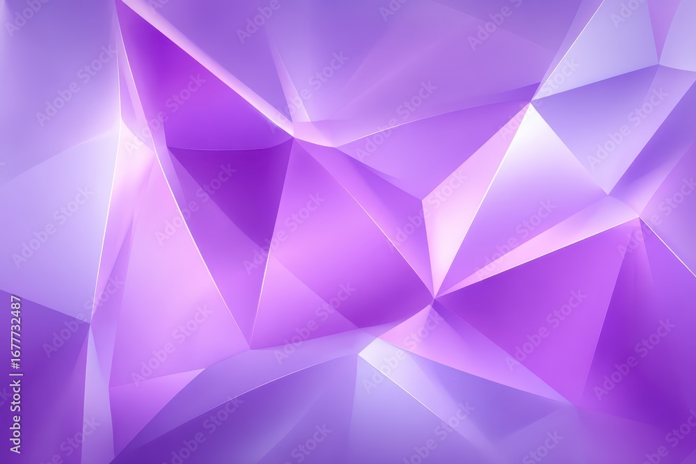 Poster abstract geometric background with purple and white polygonal shapes, creating a modern and elegant 