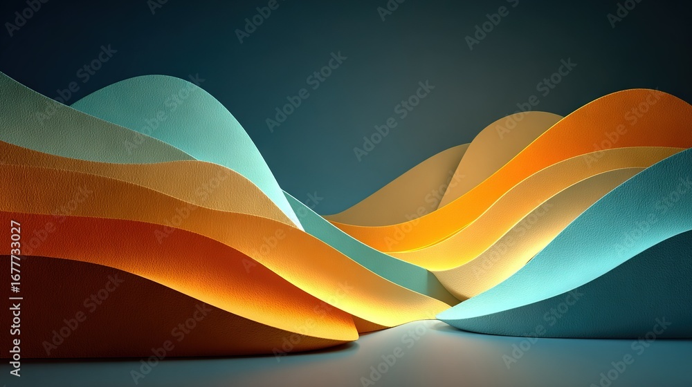 Wall mural a close-up of a multicolored object against a blue background with a blue sky in the background