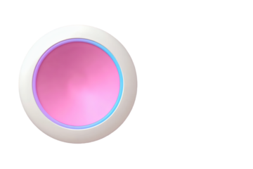 Bright pink circle with neon trim for app icon or design element creation