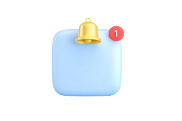 Get attention with this vibrant notification bell graphic for your app interface