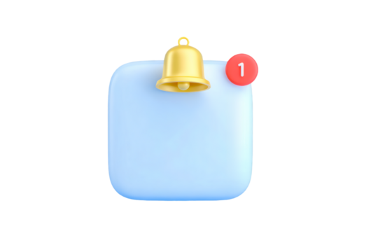 Get attention with this vibrant notification bell graphic for your app interface