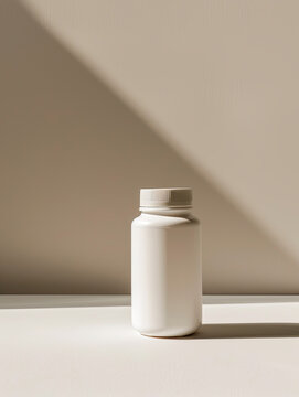 Frasco blanco para suplementos