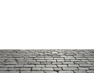 Old cobblestone pavement.