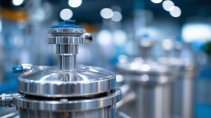 Chemical processing reactor vessels with complex piping networks and pressure monitoring systems industrial chemical plant equipment with safety controls and emission management