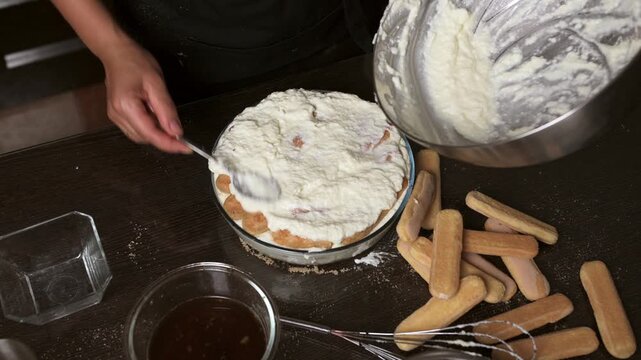 Traditional Italian Tiramisu Dessert Preparation: A Step-by-Step Guide to Making a Delicious Sweet Treat