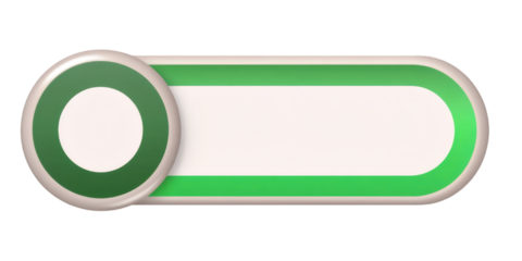 Clean modern button design with green accents for interface elements