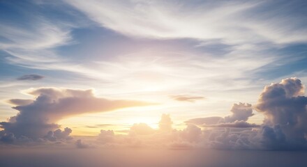 Obraz premium Tranquil City Sunset Skyline.