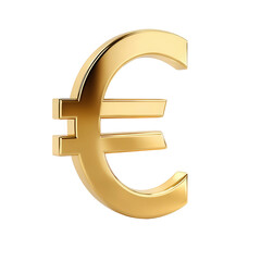 Fototapeta premium a simple golden euro symbol, jpeg, png, transparent