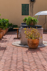 During the Middle Ages, the "Four Wells" cistern was constructed in Sibenik to address water shortages during military blockades and dry periods. Sibenik, Croatia.