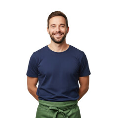 Fototapeta premium Man smiling isolated on transparent background
