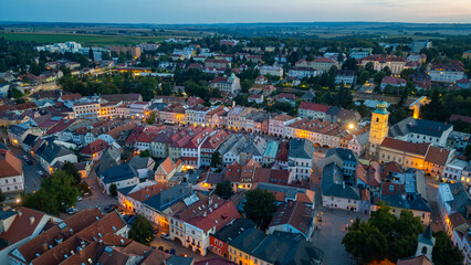 Panorama view of the Smetanovo namesti square in Litomysl, Czech