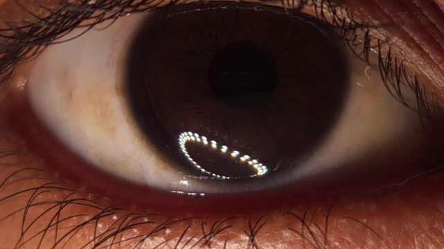 Extreme close up of beautiful healthy Indian girl eye