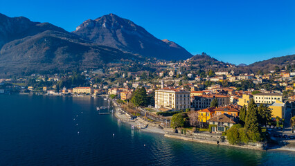 Waterfront of Menaggio village at Lago di Como in Italy