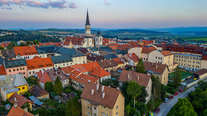 Sunset panorama view of Levoca, Slovakia © dudlajzov