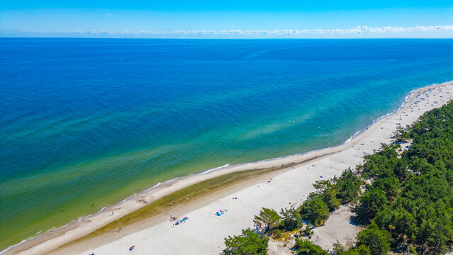 Wild beach at hel peninsula in Poland