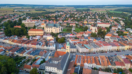 Sunset panorama of Litomysl, Czech republic