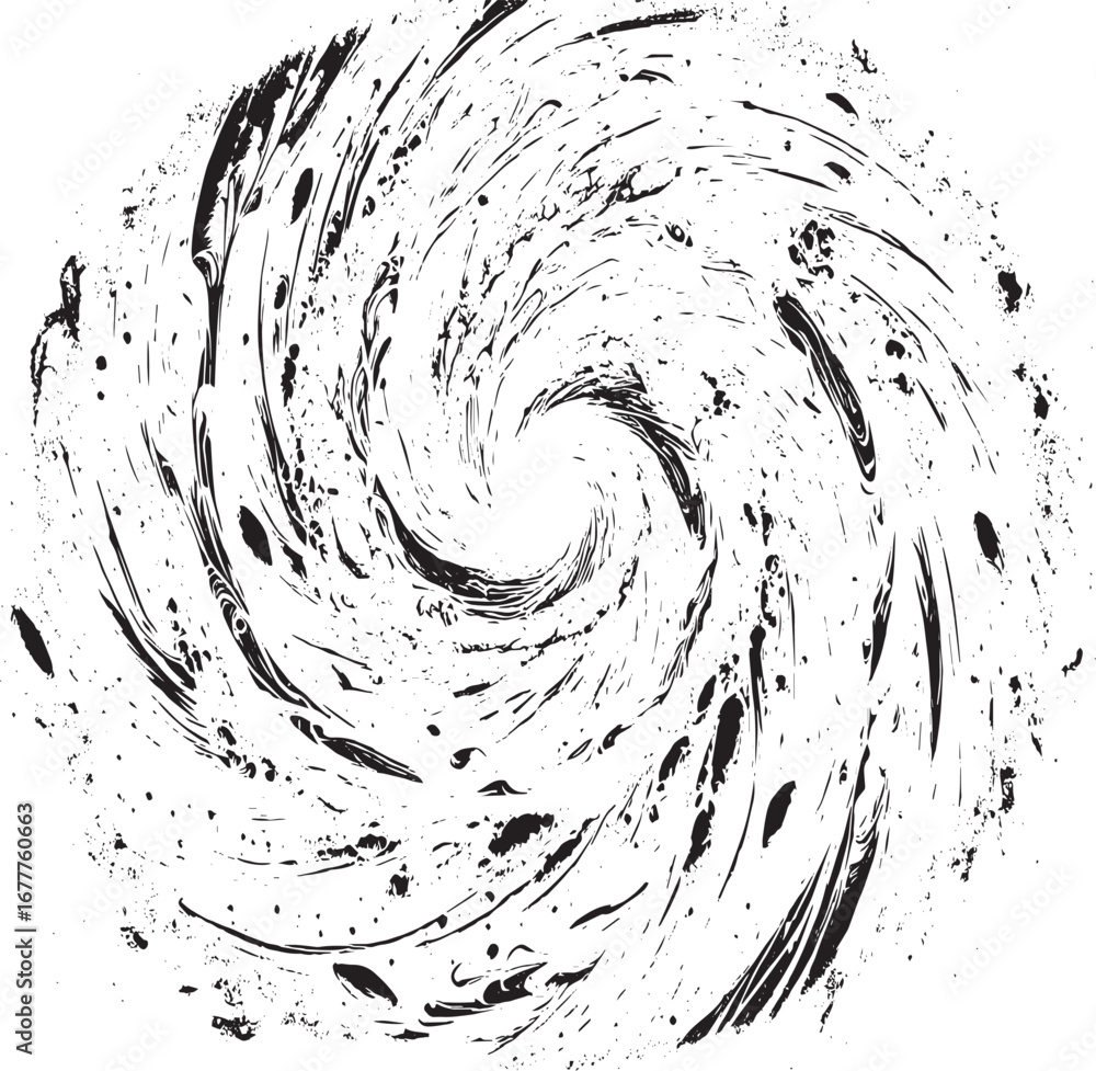 Poster circular starburst explosion texture. distressed uneven grunge background. abstract vector illustrat