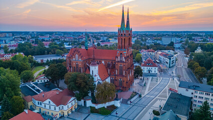 Sunrise view of Cathedral Basilica of the Assumption of the Bles