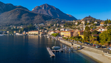 Waterfront of Menaggio village at Lago di Como in Italy