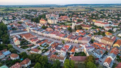 Sunset panorama of Litomysl, Czech republic