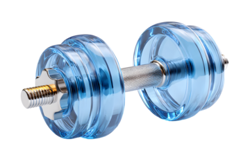 Dumbell on transparent background. 3D illustration