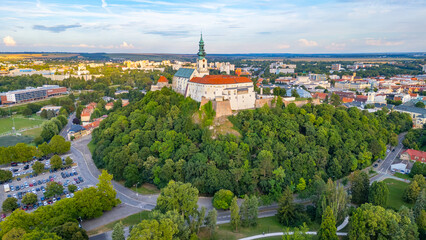 Panorama view of Nitra castle in Slovakia