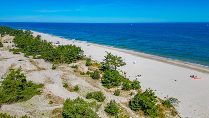 Wild beach at hel peninsula in Poland