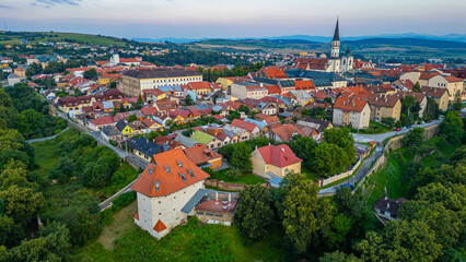 Sunset panorama view of Levoca, Slovakia © dudlajzov
