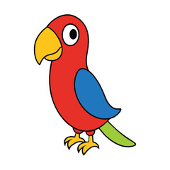 Parrot White Background Vector