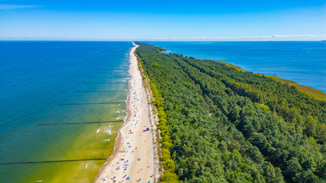 Wild beach at hel peninsula in Poland