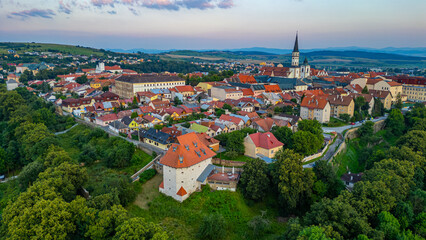 Sunset panorama view of Levoca, Slovakia © dudlajzov