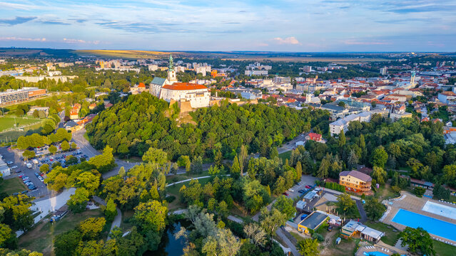 Panorama view of Nitra castle in Slovakia