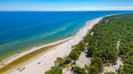 Wild beach at hel peninsula in Poland