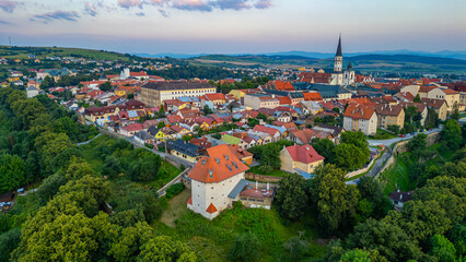 Sunset panorama view of Levoca, Slovakia © dudlajzov