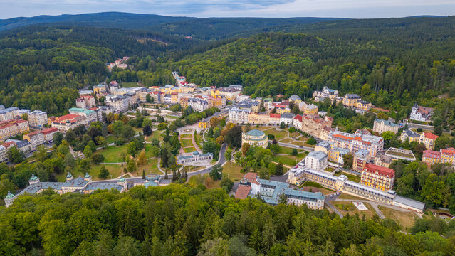 Panorama view of Marianske Lazne in Czech republic