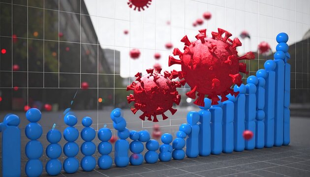 Virus impacting economic graph