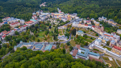 Fototapeta premium Aerial view of Marianske Lazne in Czech republic
