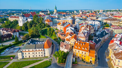 Naklejka premium Panorama view of the old town of Lublin, Poland