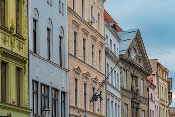 Fototapeta premium Old houses in the center of Torun, Poland