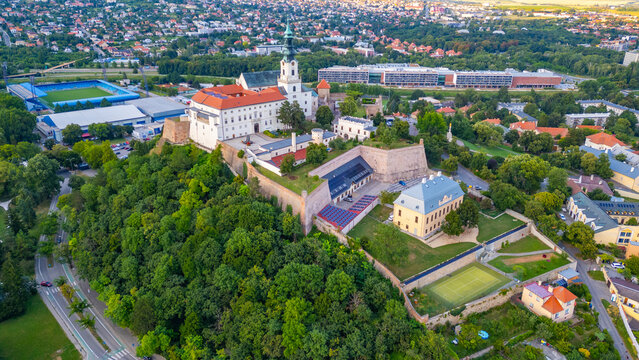 Panorama view of Nitra castle in Slovakia