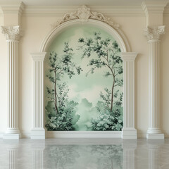 Luxury Architectural Wall Murals &ndash; Elegant Backdrops with Classical Arches, Columns, Fresco Style and Marble Textures-20