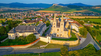 Panorama view of St. Martin's Pilgrimage Cathedral at Spisske Po