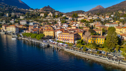 Naklejka premium Waterfront of Menaggio village at Lago di Como in Italy