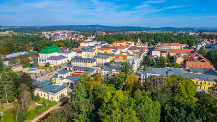 Fototapeta premium Panorama view of Frantiskovy Lazne in Czech republic